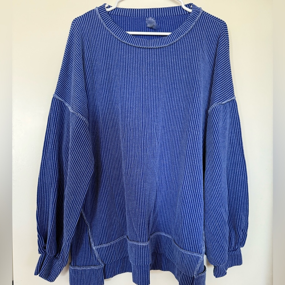 Altar'd State Blue Long Sleeve Top